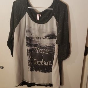 Follow your dreams chiffon top